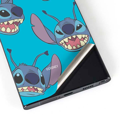 Disney Lilo and Stitch Face Expression Pattern Galaxy S25 Ultra Skin